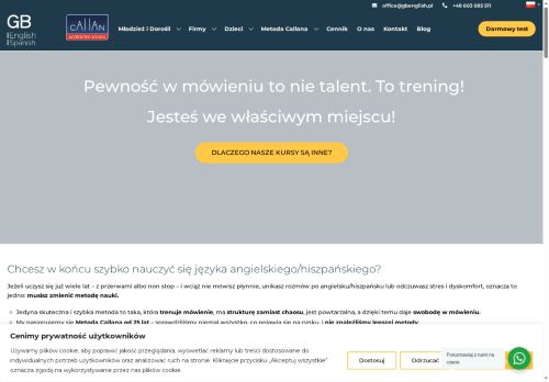 GB ENGLISH SPÓŁKA Z OGRANICZONĄ ODPOWIEDZIALNOŚCIĄ
